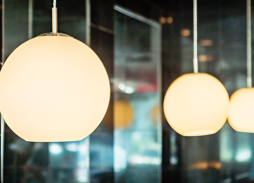 hanging orb lamps